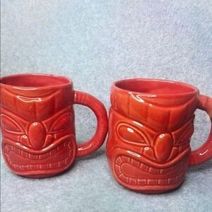 Red Tiki Ceramic Mugs